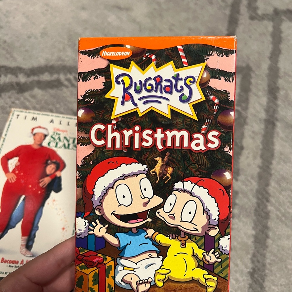 Nickelodeon Rugrats Christmas VHS - Red and Blue